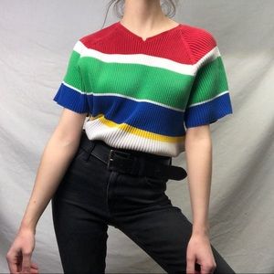 Vintage Rainbow Striped Tommy Hilfiger Sweater